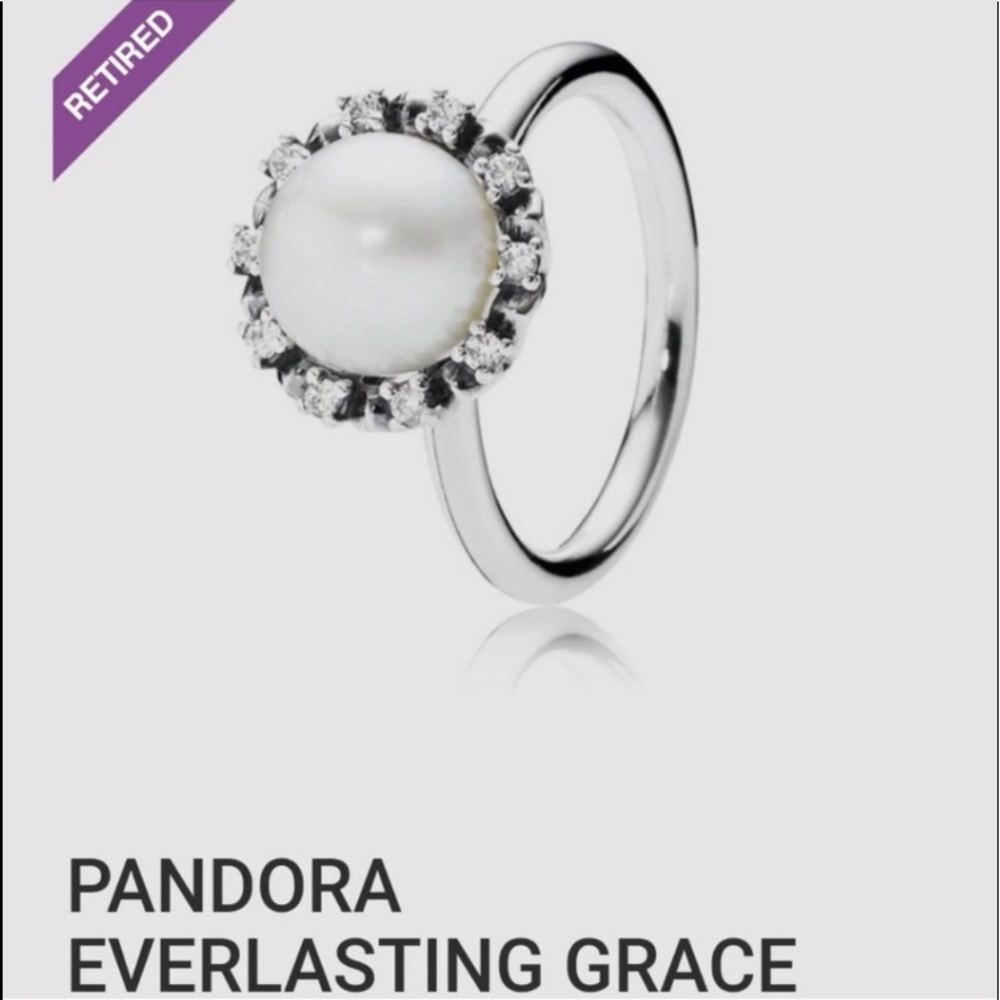 Pandora Ring Pearl Everlasting Grace 4.5